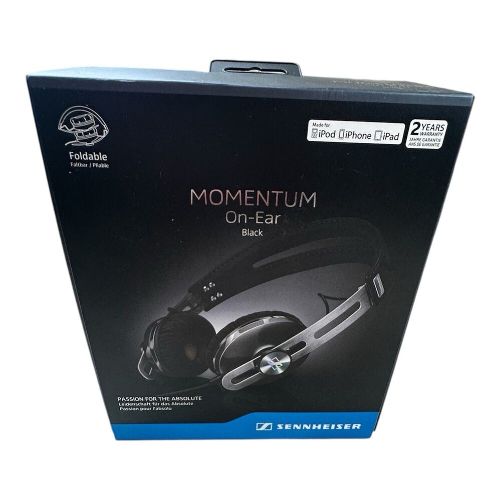 Sennheiser Momentum 2.0 On-Ear Headphones Black 506251 Wired New Sealed